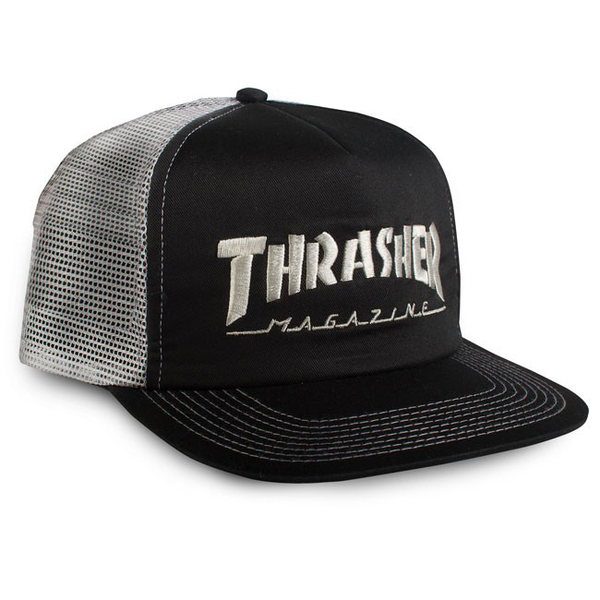 Casquette -  Thrasher Cap Mag Logo Mesh EMB Black Grey