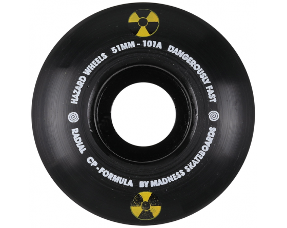 Roues - Madness Hazard Wheels Swirl CP Radial Black 51mm