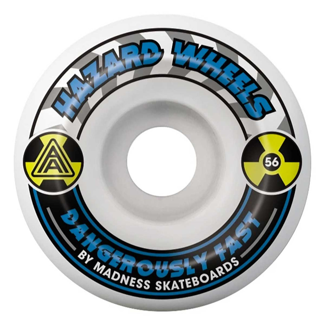 Roues - Madness Hazard Wheels Alarm Conical White Blue 56mm