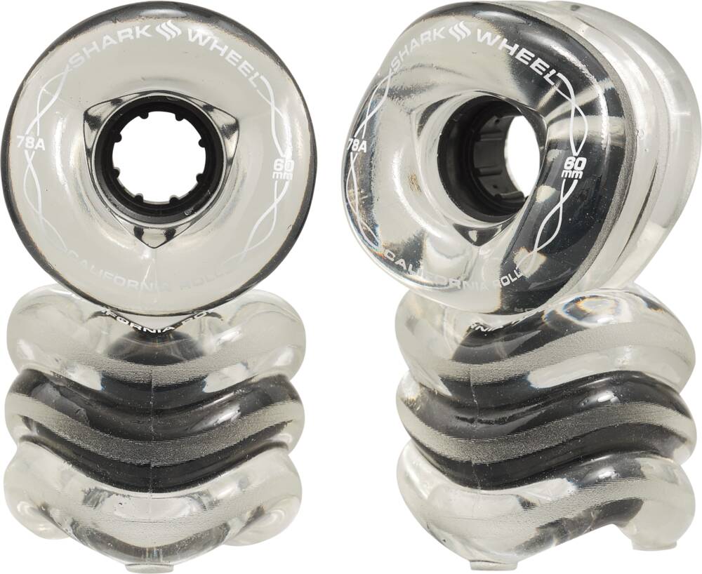 Roues Longboard - Shark Wheels California Roll 60mm 78A Transparent