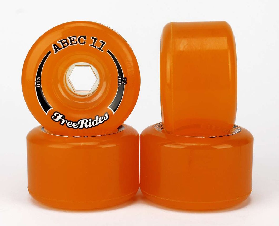 Roues Longboard - ABEC 11 Freerides Amber 72mm 81A