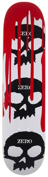 Deck - Zero 3 Skull Blood White White Black Red 8.125